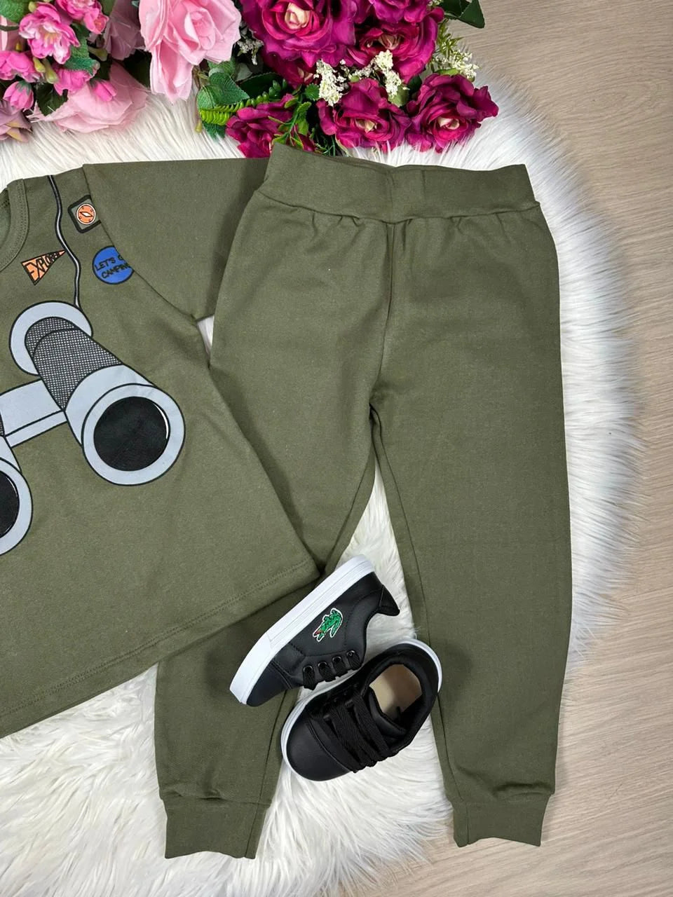 Conjunto Inverno Taita Kids Menino Binoculos Azul