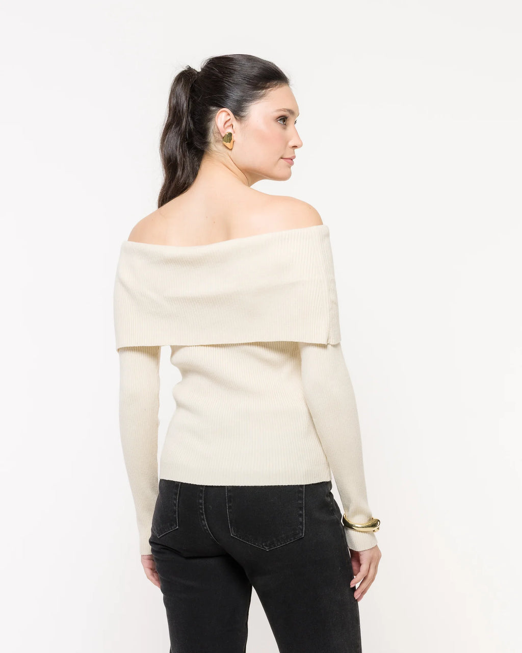 Blusa em Tricot Ombro a Ombro - Samantha
