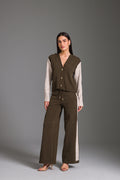 CARDIGAN VERDE V CHARRY COORDENADO OP: 41350