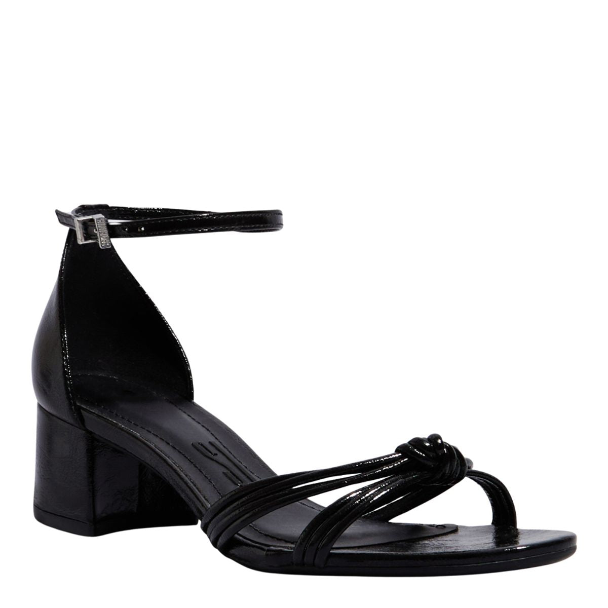 Sandália Metalizado Reflexo Preto