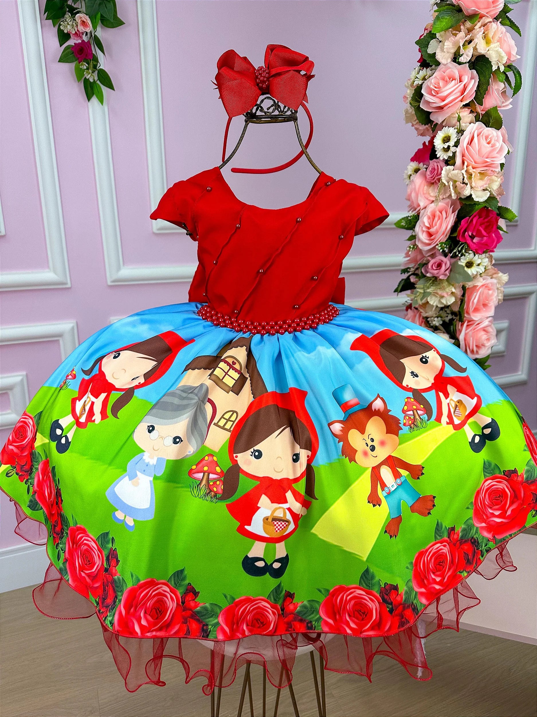 Vestido Infantil Temáticos da Gigi Chapeuzinho Vermelho - Glamim
