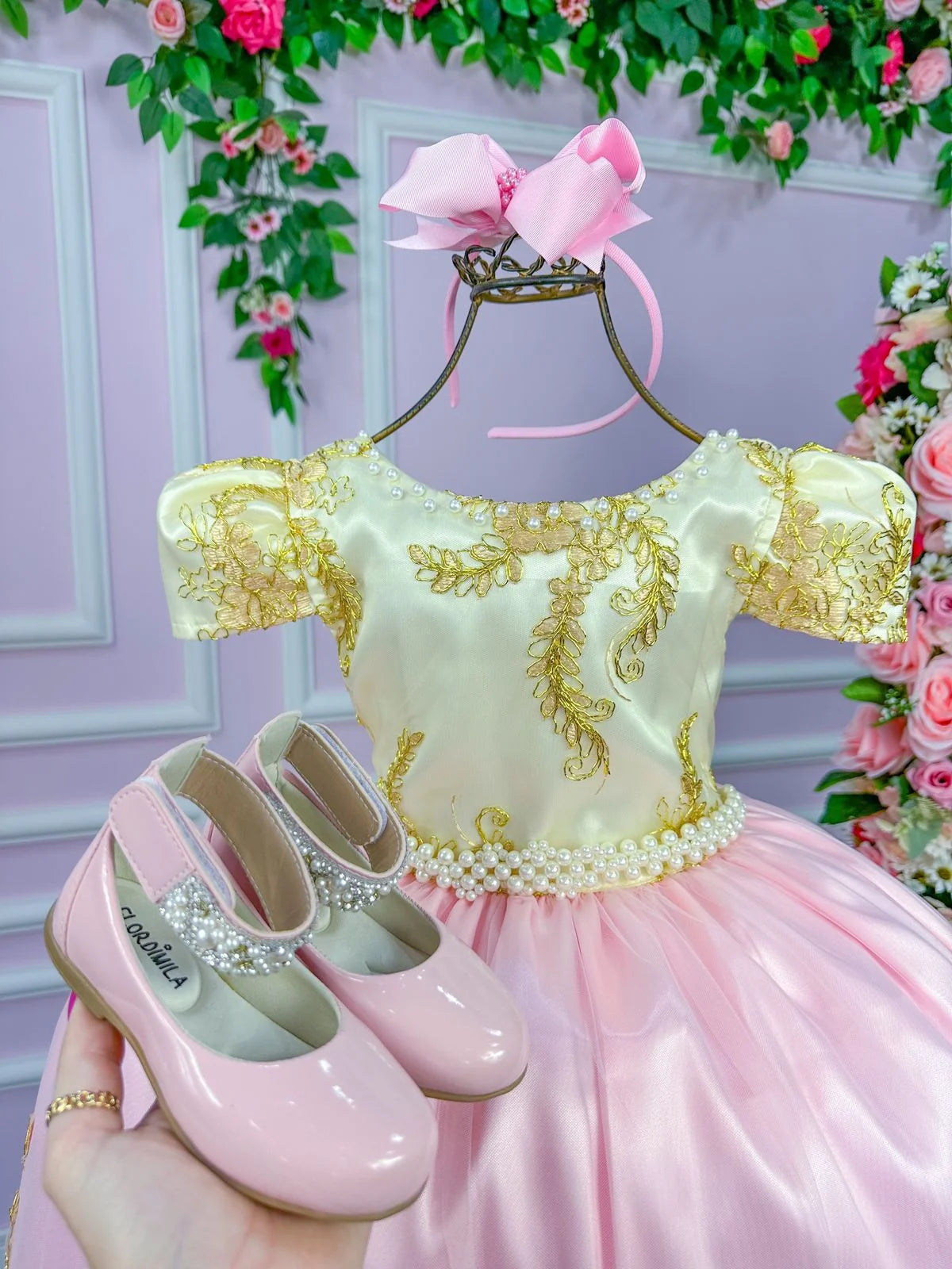 Vestido Enjoy Longo Bela Peito Off Rosa Bebe DAMINHA
