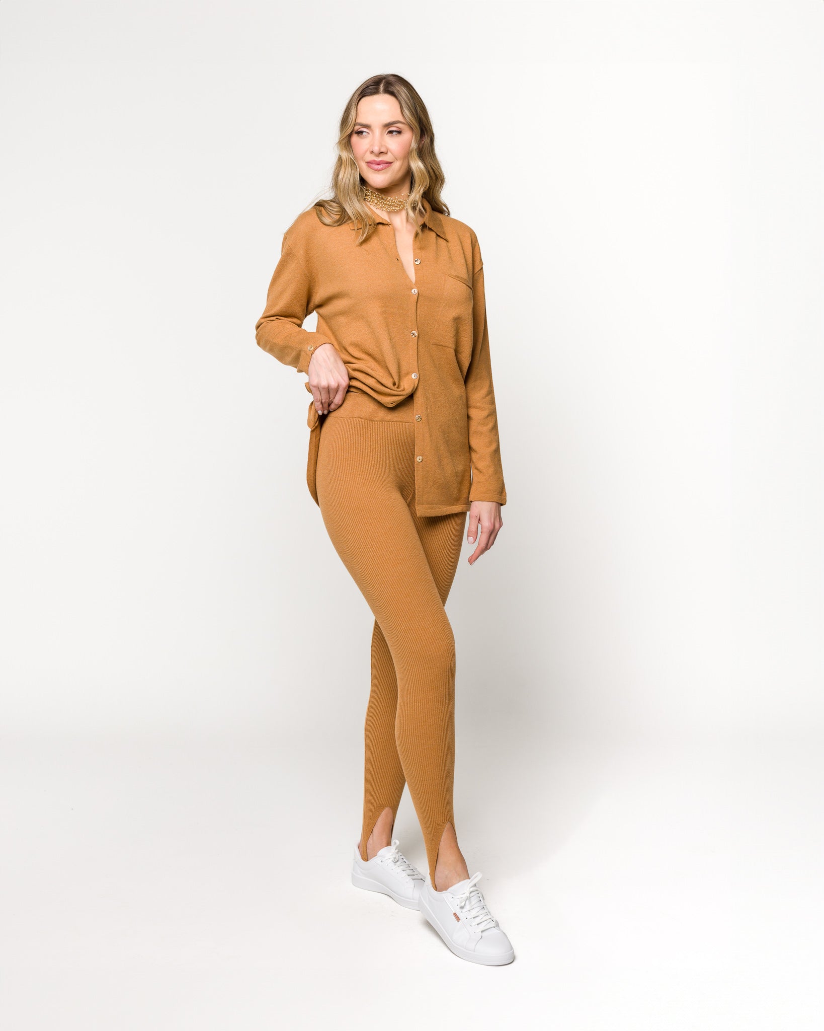 Calça Fuseau Júlia Tricot Canelada