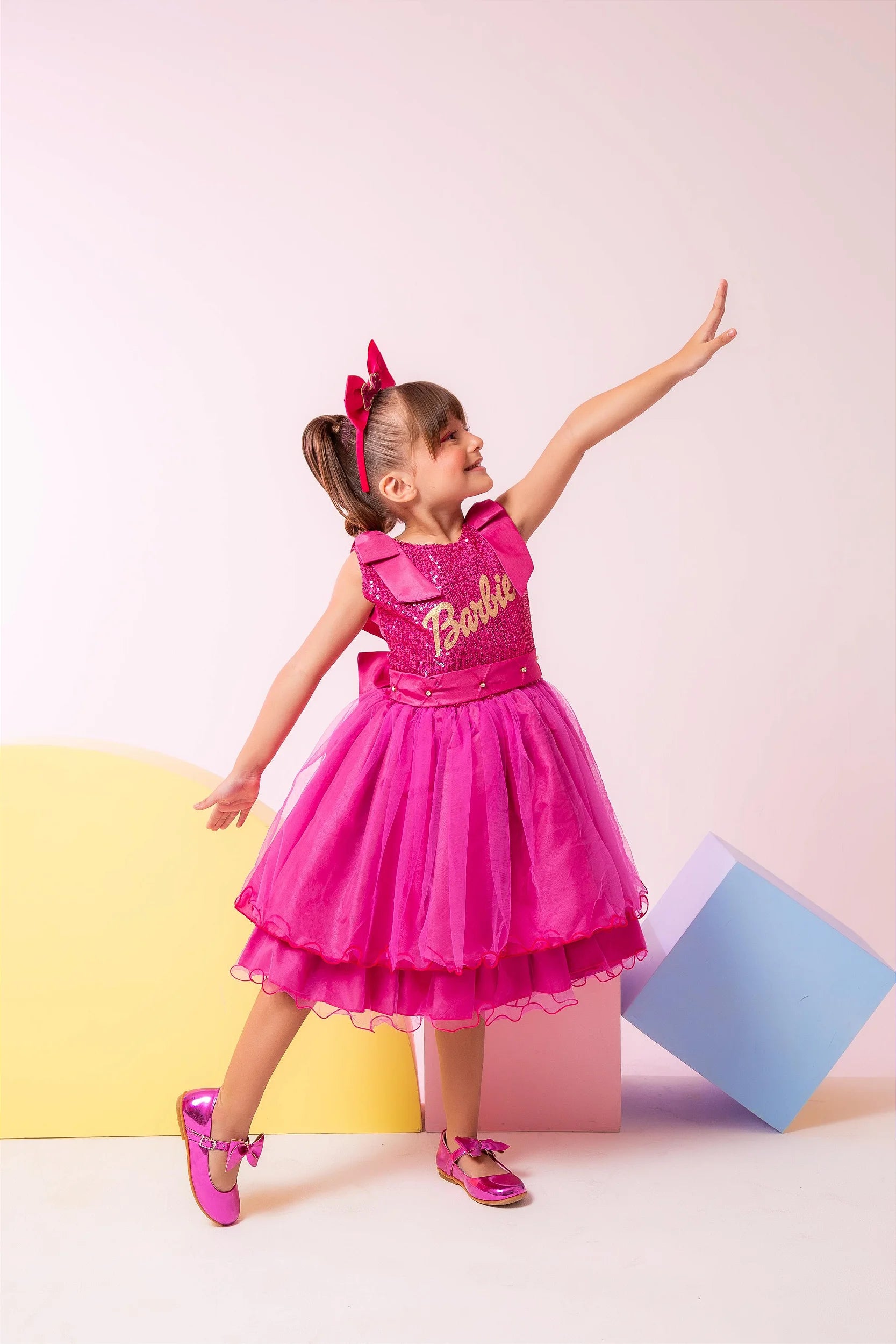 Vestido Princesa Belli Tematico Barbie Girls Glamim