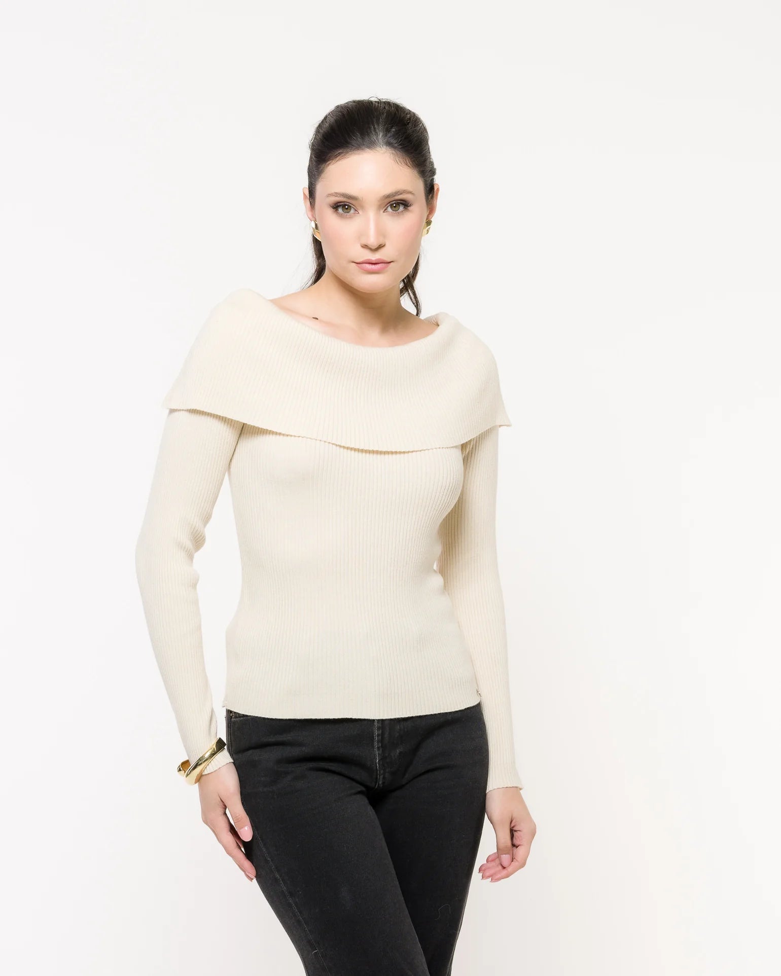 Blusa em Tricot Ombro a Ombro - Samantha