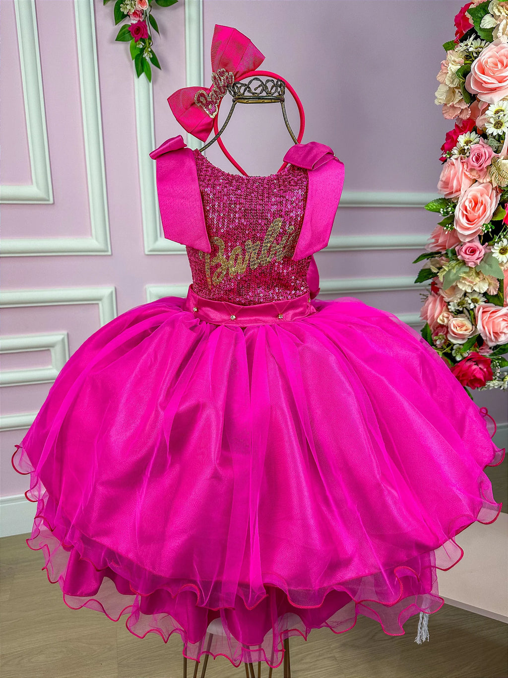 Vestido Princesa Belli Tematico Barbie Girls Glamim