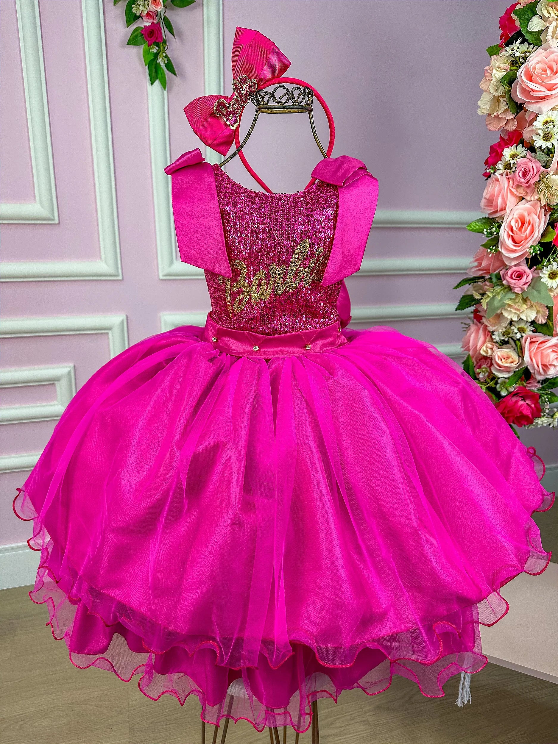 Vestido Princesa Belli Tematico Barbie Girls Glamim