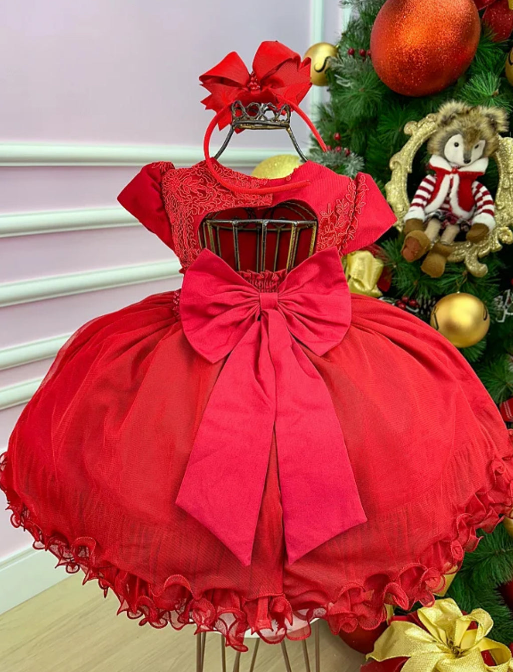 Vestido Glamim Vermelho infantil