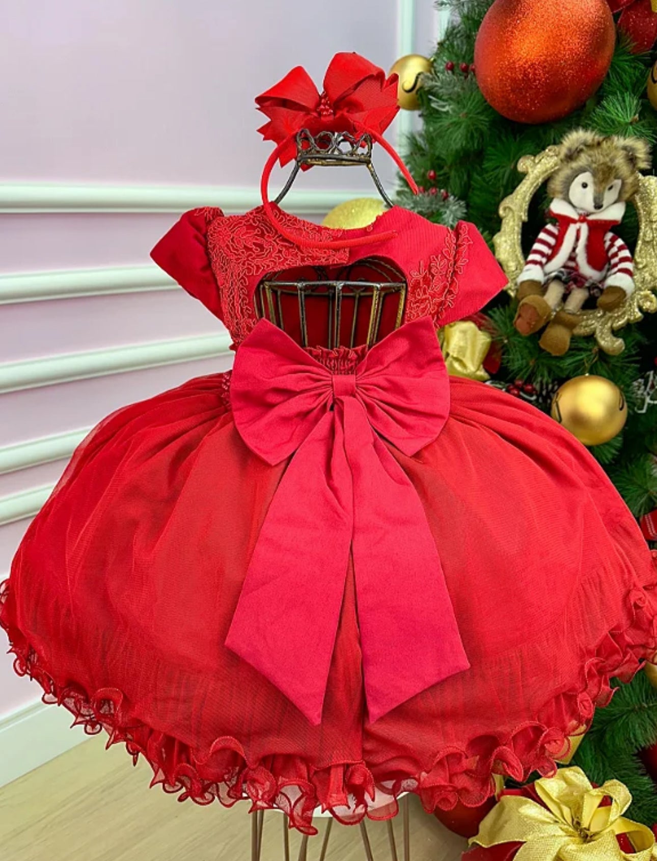Vestido Glamim Vermelho infantil