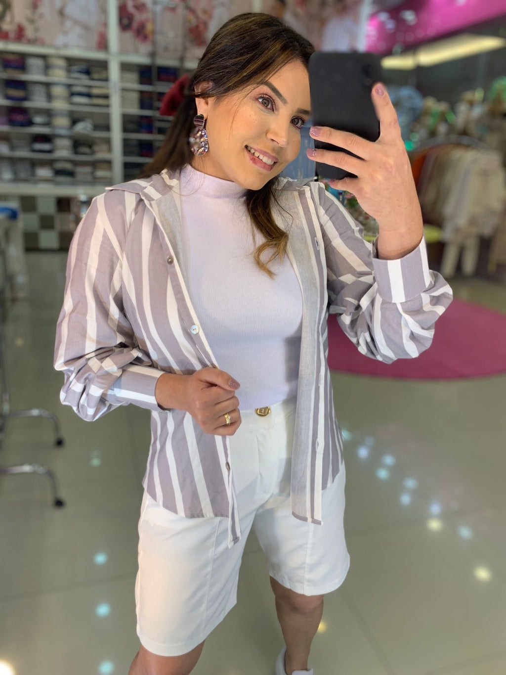 Camisa Glamour Listrada