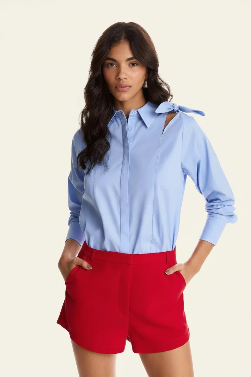 CAMISA COM LAÇO - CARLOTA COSTA